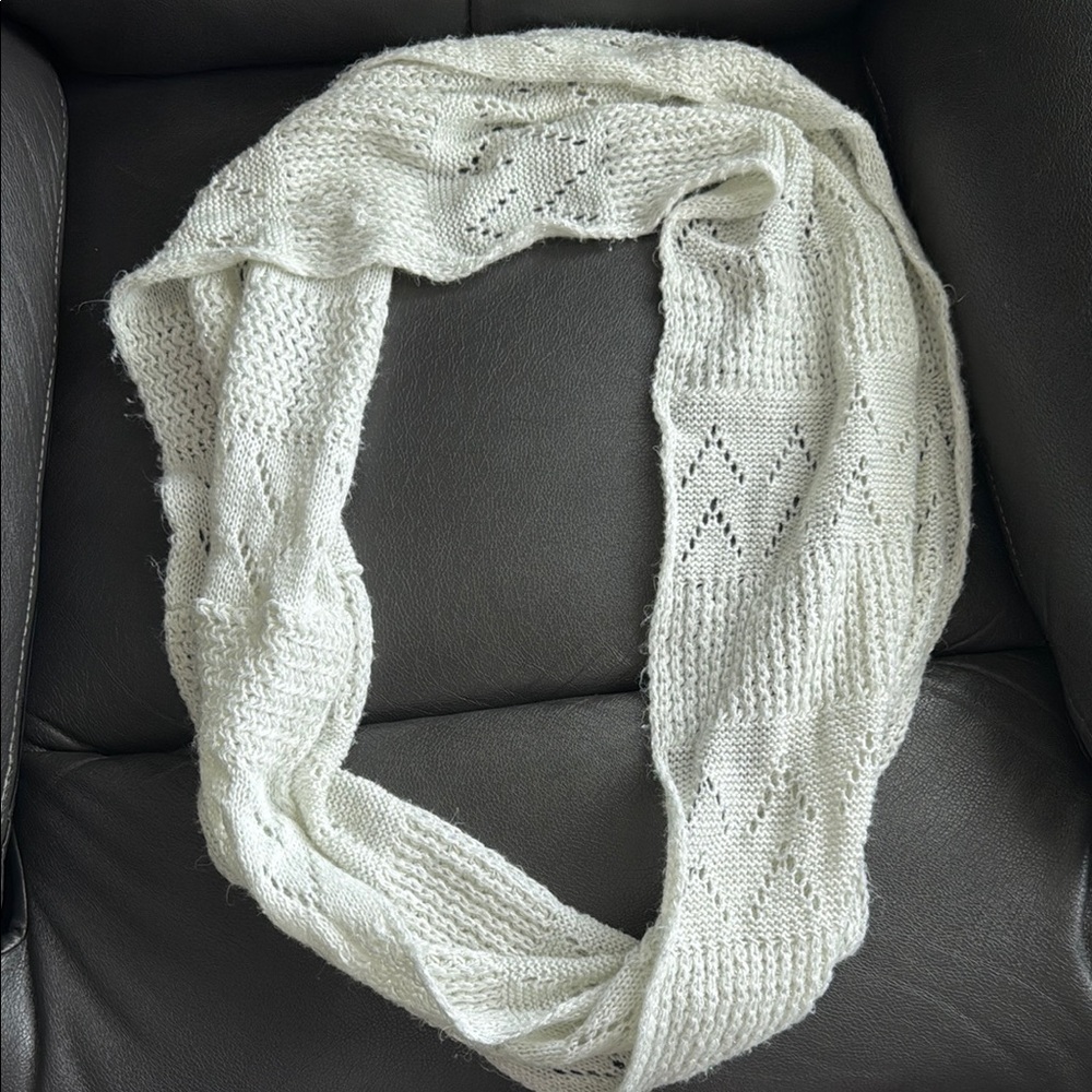 Target White Cozy Cable Knit Wrap
